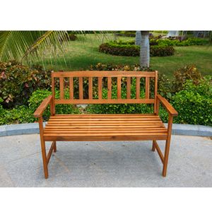 Banc d'extérieur de style ferme optimal pour les hôtels, couleur personnalisable, logo, bois massif de haute qualité, confortable pour les clients - Product Image 3