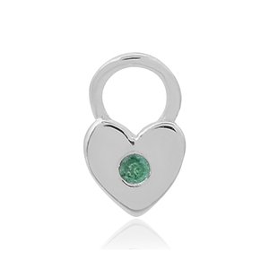 Charmes unis en forme de coeur Pendentif en argent sterling 925 Cadeau tendance Bijoux de Saint-Valentin - Product Image 3