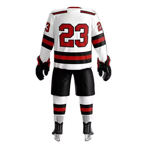 OEM 2025 Vente en gros Ensemble uniforme de hockey sur glace respirant de haute qualité Logo personnalisé Taille Meilleur prix Sports d'équipe Imprimé par sublimation - Product Image 6