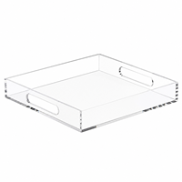Plateau de rangement en acrylique personnalisé, organisateur de présentation rectangulaire, taille personnalisable pour la maison, le bureau ou la coiffeuse
