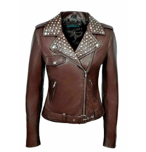 2025 New Women Leather Jacket for Outdoor Available with <b>Rivet</b>, Embroidery Jacket for Ladies Unique Colors Jacket - Product Image 5