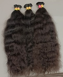 Extensions de cheveux vierges crus indiens simples de qualité supérieure Style doux et soyeux de vague d'eau provenant authentiquement de temples - Product Image 5