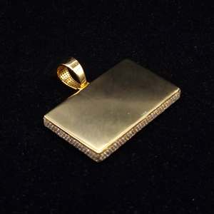 จี้เงินแท้ 925 ประดับเพชรโมอิสซาไนต์ VVS สำหรับผู้ชาย สลักอักษรย่อ โลโก้ ตัวอักษรและตัวเลขตามสั่ง เครื่องประดับฮิปฮอป - Product Image 2