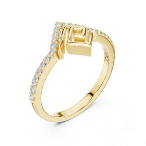 Anillo de Oro Rosa de 14K con Diamante Redondo Cultivado en Laboratorio, Regalo de Aniversario para Mujer |   Diamante Cultivado Nuevo - Product Image 5