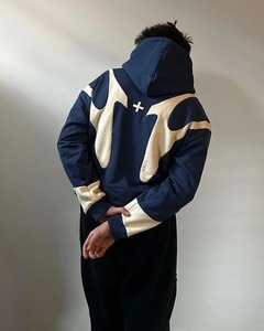 Jersey de algodón de alta calidad, sudaderas de lana, sudaderas con capucha de gran tamaño con bordado personalizado, procesamiento de fábrica personalizado OEM - Product Image 5