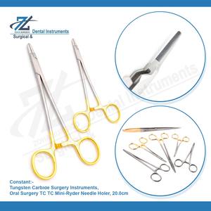 คีมเล็กสำหรับผ่าตัดในช่องปากทำจากสเตนเลสสตีลขนาด20ซม. ที่จับเข็มแบบแมนนวล - Product Image 3