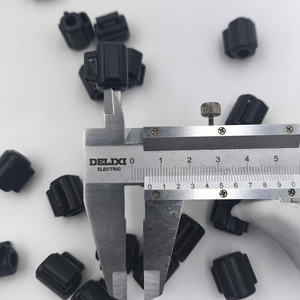 Bouchon de verrouillage de cordon en plastique noir avec boutons de fil de 6mm - Product Image 5