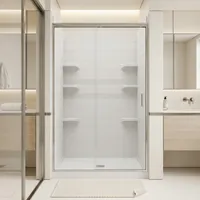 Panneau mural de douche SMC facile à installer, fabrication directe d'usine Raison, 48'' 36'', kit mural de douche imperméable pour salle de bain