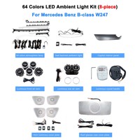 Vente en gros W247 64 couleurs LED Kit de lumière ambiante pour Mercedes Benz classe B 2020 + bouche d'aération lumineuse couvercle de haut-parleur lumière d'ambiance