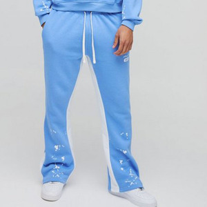 Personnalisé Surdimensionné Boxy Peinture Éclaboussures Homme Gousset Survêtement À Capuche Pantalon De Survêtement Jogger Ensemble Gym Wear Cargo Pant Survêtement - Product Image 5