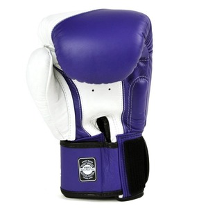 ถุงมือชกมวยคู่สีขาวน้ำเงินแบบปรับแต่งได้สำหรับฝึกซ้อมคิกบ็อกซิ่ง MMA ซานด้า มวยไทย อุปกรณ์มวย - Product Image 6