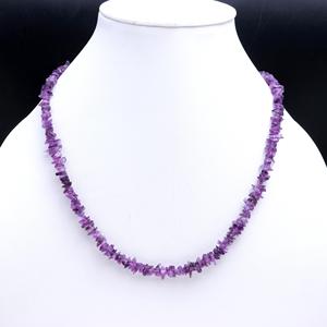 New Trending African Amethyst Rough Uncut Chips 4-6mm <b>Beads</b> Necklace Gemstone African Amethyst Beaded Sterling <b>Silver</b> Necklace - Product Image 2