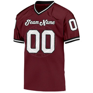 Camiseta de fútbol americano bordada de 8 paneles personalizada de calidad de tendencia para jóvenes y universitarios 7 V 7 jugadores de bandera diseño transpirable - Product Image 3