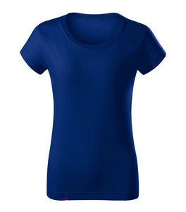Camiseta de manga corta con cuello redondo para mujer, camisa personalizada de talla grande, venta al por mayor, precio barato, liso, teñido, OEM, Color azul, nuevo diseño - Product Image 4