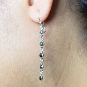 Boucles d'oreilles en argent sterling 925 faites à la main de style bohème bijoux en agate de mousse pour les filles lors d'occasions d'anniversaire ou de mariage - Product Image 6