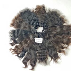 Extensions de cheveux humains de temple vietnamien de vierge droite soyeuse faisceaux naturels alignés de cuticules brutes Style de cheveux indiens - Product Image 2