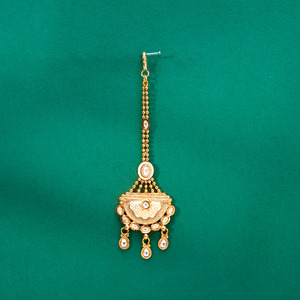 เครื่องประดับหน้าผากแบบโบราณทำด้วยมือชุบทอง - Product Image 6