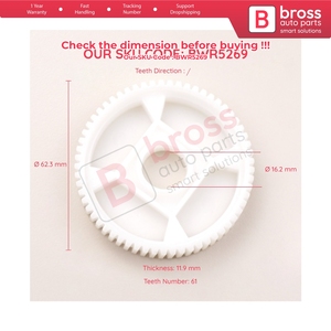 มอเตอร์เกียร์กระจกไฟฟ้า BWR5269 61 ฟัน - Product Image 5
