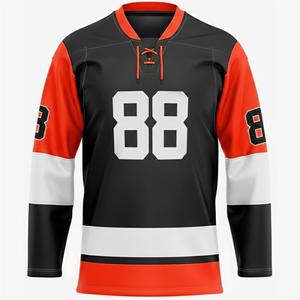 Maillots de hockey sur glace personnalisés de haute qualité OEM pour équipes professionnelles avec technologie de sublimation, respirants, 100 % polyester, logo personnalisé - Product Image 5