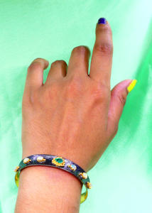 Emrald Opal Precious Pulsera Traditional Line Texture Style 925 Sterling Silver Gemstones Classic Women Wear Cuff <b>Bangles</b> - Product Image 6