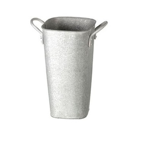 Macetero de Metal galvanizado, bañera con mango de madera, diseño elegante, decoración de flores para jardín y balcón - Product Image 6