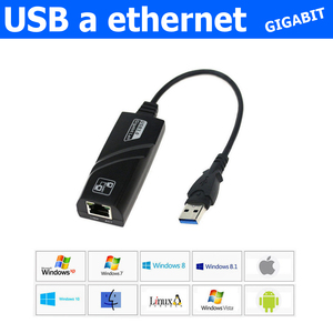 Adaptador USB a Ethernet para Laptop y Computadora de Escritorio, Adaptador de Red Externo 2 en 1 con Cable - Product Image 1