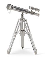 Télescope antique en métal et bois, classique, nautique, artisanal, écologique, avec lentille optique décorative autocollante, pour collectionneur et bureau
