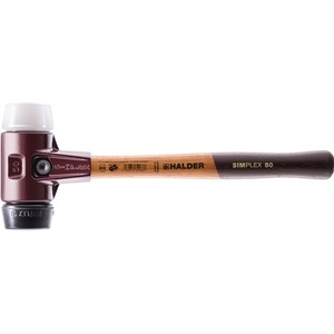 Marteau à tête souple SIMPLEX pour bois/caoutchouc de dureté moyenne, longueur 330 mm, diamètre de la tête 40 mm, noir, superplastique, marteau à percussion blanc - Product Image 1