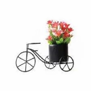 Maceta de hoja de metal con acabado de latón Diseño de loto Diseño de forma redonda Calidad superior para decoración de jardín Juego de 2 - Product Image 6