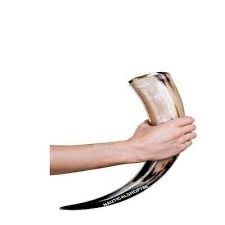 Corne à boire naturelle Viking de haute qualité polie écologique en corne de buffle Design animal - Product Image 2