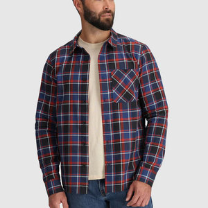 Chemise en flanelle de bambou à carreaux de haute qualité, confortable, respirante, 240g, à manches longues, col rabattu, pour le printemps, style décontracté ou habillé - Product Image 5