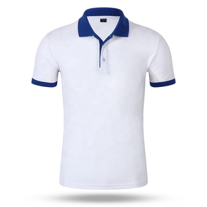 Polo à manches courtes uni blanc de haute qualité design personnalisé pour hommes - Product Image 1