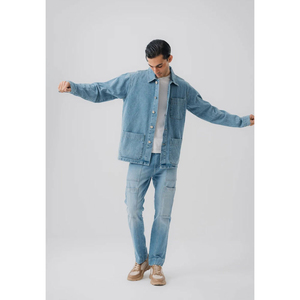 2025 Custom OEM Men's Winter Autumn Casual Denim <b>Jacket</b> Coat Factory Manufacturer's Waterproof <b>Fur</b> Decoration <b>Hood</b> Collar Cotton - Product Image 1