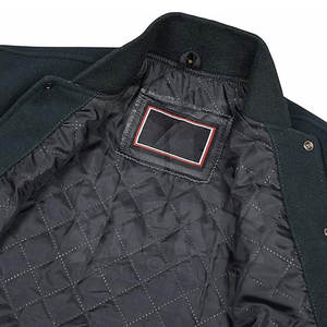 Logo personnalisé Veste pour homme de qualité supérieure Style Letterman avec col montant et manches longues Vêtements à la mode - Product Image 4