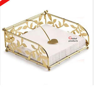 new arrival <b>golden</b> finished metal stainless steel bird and leaf design napkin holder for hotel restaurant and <b>bar</b> - Product Image 2