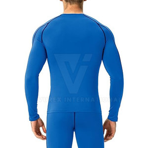 T-shirts de compression unis pour hommes VUREX, respirants, en Spandex/Polyester, à manches longues, personnalisables OEM, nouvelle collection, faible quantité en stock - Product Image 5
