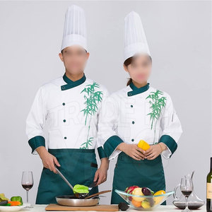 Bajo MOQ Uniformes de chef unisex de secado rápido Nueva llegada Personalizable Restaurante Bar Hotel Uniformes de cocina con logotipo propio teñido liso - Product Image 2