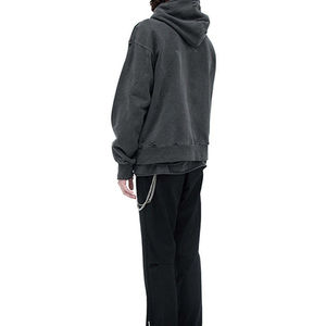 Hoodies personnalisés hip hop Streetwear Hole 100% coton lourd surdimensionné Old Wash Pullover Hole en détresse sweat à capuche vintage pour hommes - Product Image 6