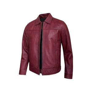 Men <b>Leather</b> Men's Vintage <b>Winter</b> <b>Leather</b> <b>Jacket</b> - Product Image 2