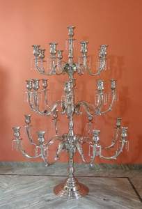 Bougeoirs luxueux en métal, 10/15 Lite, pièce centrale décorative pour mariage, support de bougie - Product Image 4
