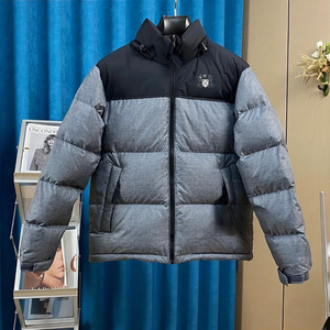 Chaqueta de Invierno de Cuero para Hombre, Lona Revestida, Impermeable, Transpirable, con Logotipo Frontal - Product Image 4