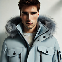 Vente en gros Veste parka d'hiver pour hommes Parka longue imperméable de qualité supérieure avec capuche en fourrure Style extérieur grande taille
