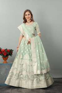 คุณภาพสูงแฟนซีจากอินเดีย Lehenga Choli ล่าสุดชาติพันธุ์สวมใส่ Lehenga งานแต่งงานและงานปาร์ตี้สวมใส่ Lehenga Choli สําหรับสุภาพสตรี - Product Image 5