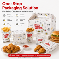 Emballages de restauration rapide de qualité supérieure, boîte biodégradable pour hamburgers avec logo, boîtes à emporter pour poulet frit avec poignée