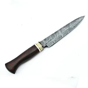 Hochwertige benutzer definierte handgemachte Damaskus Stahl Küchenchef Messer Steak Messer Gemüse Schneide messer mit Ledersc heide
