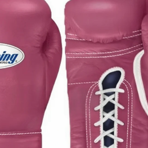 Gants de boxe à lacets Winning, rose foncé, cuir véritable, gants d'entraînement de boxe professionnels, gants de sparring, édition femme, 8oz 10oz 12oz - Product Image 4