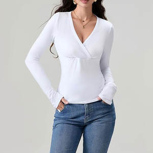 <b>Ladies</b> Light Weight Top Design Women <b>Long</b> Sleeve <b>T</b>-<b>Shirts</b> / Custom Private Label Women <b>Long</b> Sleeve <b>T</b>-<b>Shirts</b> - Product Image 4