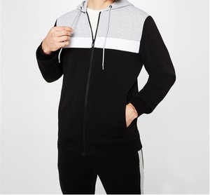 2025 bonne qualité pleine fermeture éclair vêtements de sport vêtements de Fitness hommes survêtement respirant couleur unie manches longues hommes survêtement - Product Image 5