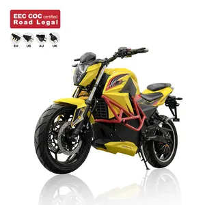 Hezzo M8 Electric motorcycles 72v 3000W Customized Color 30Ah Lithium COC EEC Racing electric Chopper Motorcycle Moto Electrica