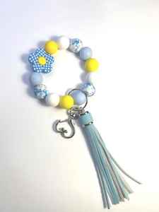 Handmade <b>Keychain</b> with Wooden Beads and Stainless Steel <b>Ring</b> | Colorful <b>keychain</b> made of wooden beads and stainless steel | VRNQ - Product Image 5